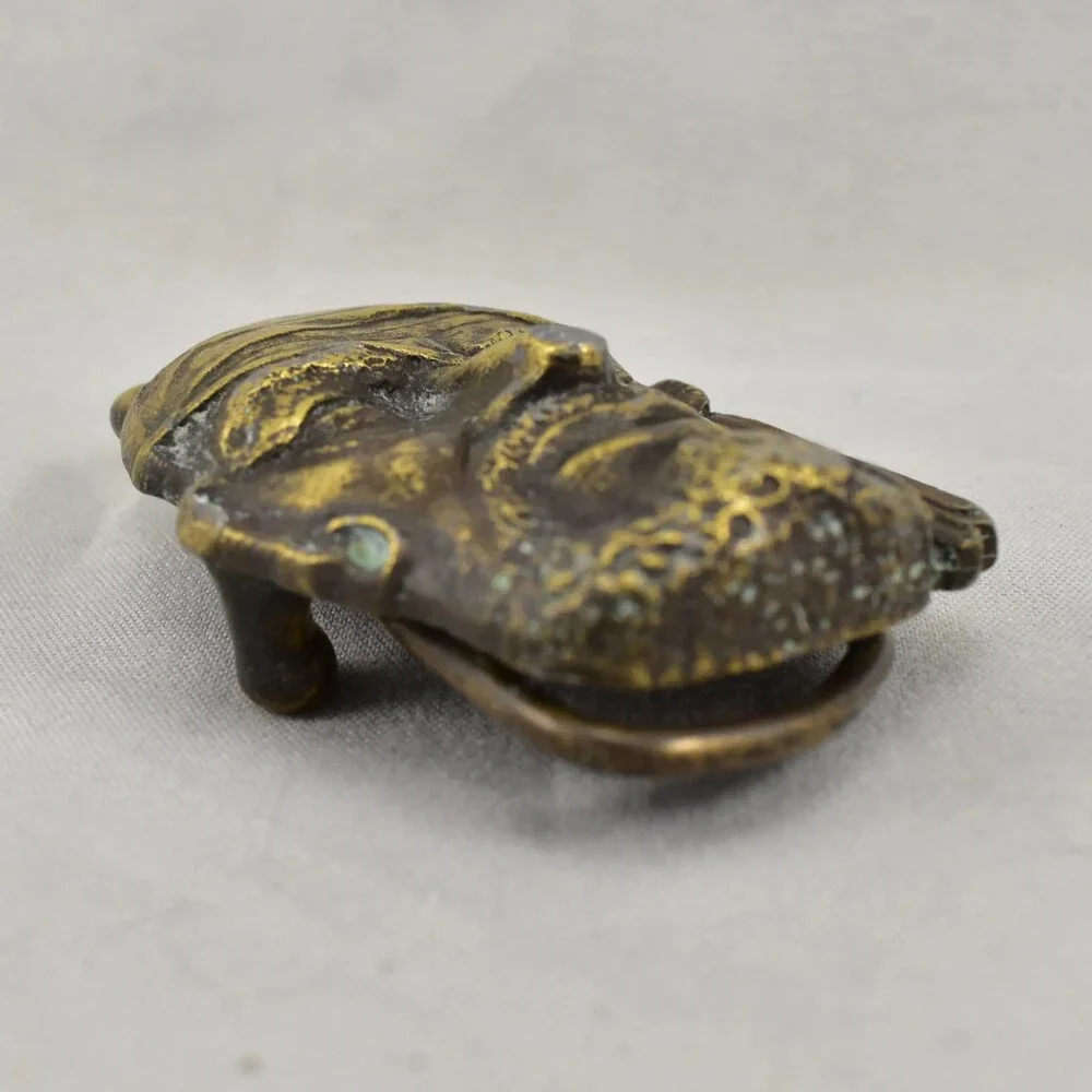 Vintage 1977 Bergamot Brass‎ Works Pirate Belt Buckle Bearded Man Face Collectib